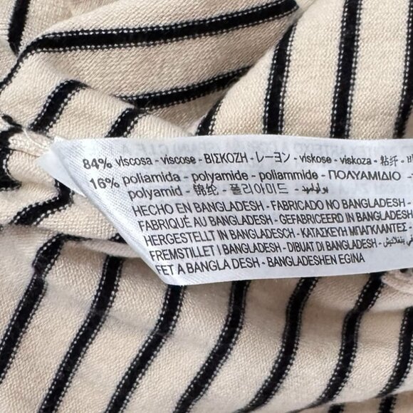 ZARA French Striped Cream and Black Crewneck Sweater - Picture 5 of 5